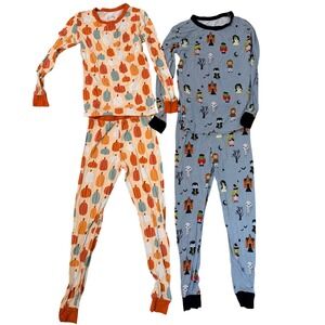 Emerson and Friends Kids Bamboo Pajamas Set of 2 Halloween Pumpkin Monster 6/7T